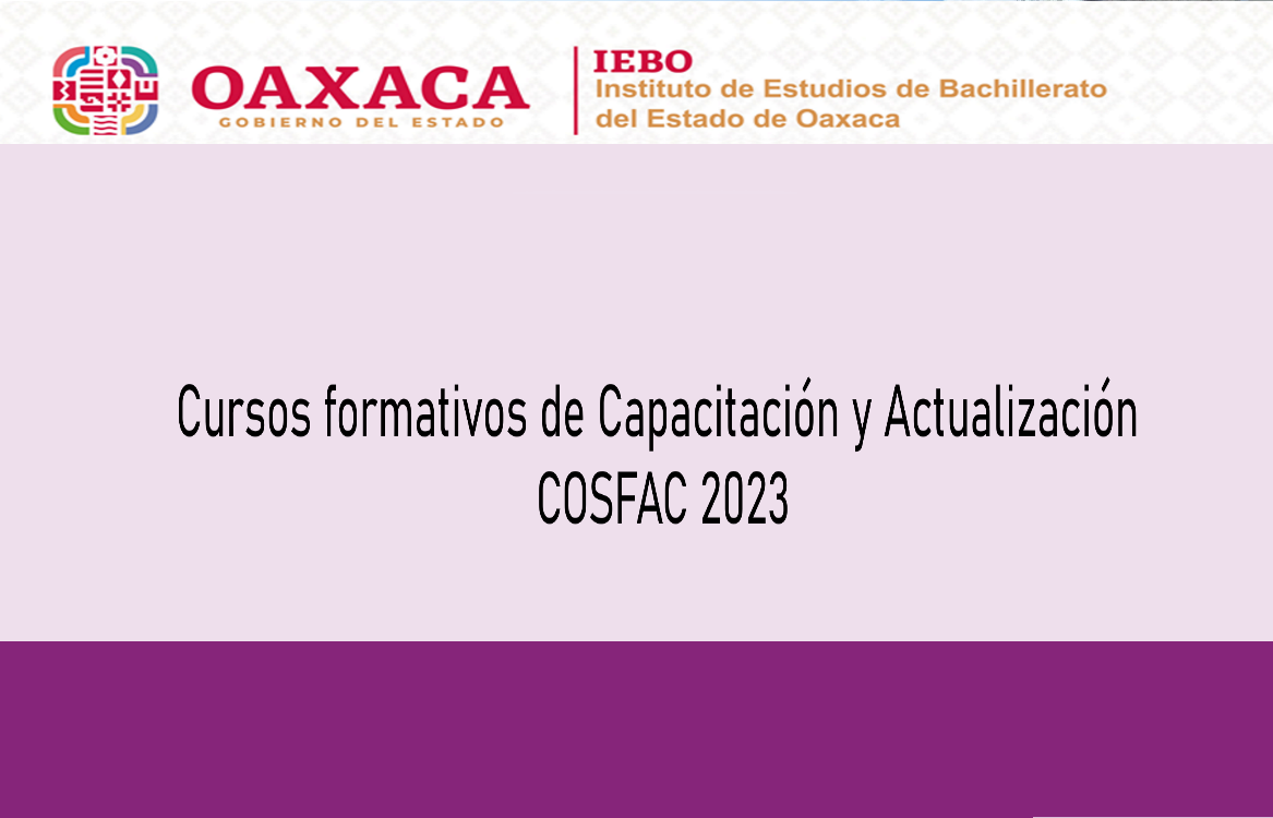 Invitación: Cursos formativos de Capacitación y Actualización COSFAC 2023