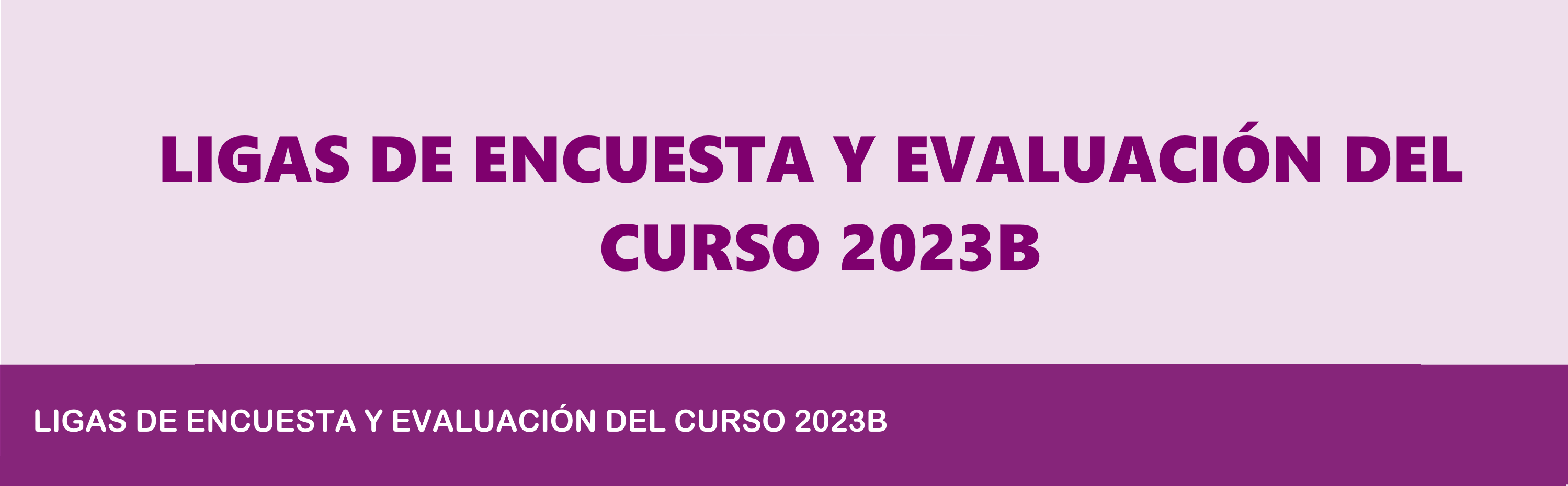 LIGAS DE ENCUESTA Y EVALUACIÓN DEL CURSO 2023B.