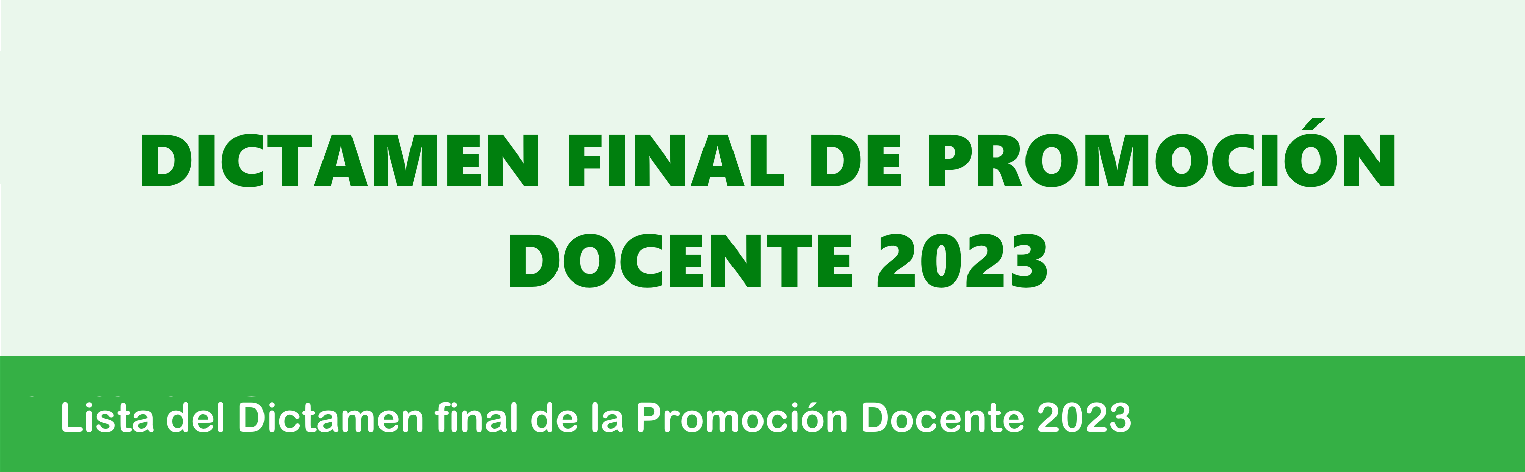 DICTAMEN FINAL DE PROMOCIÓN DOCENTE 2023